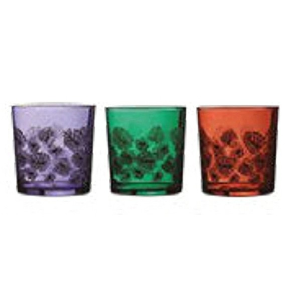 JOGO 3 COPO VIDRO COLOR-DECORADO 380ML