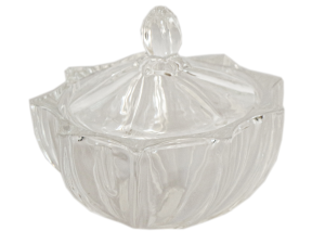 BOMBONIERE VIDRO 12X12CM C/PONTAS