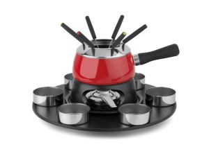 APARELHO FONDUE 23 INOX C/BASE VERMELHA