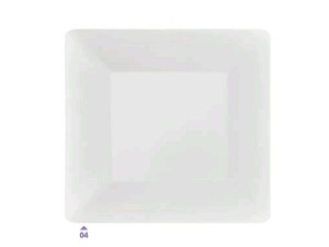 PRATO MELAMINA QUADRADO 21,5CM BRANCO