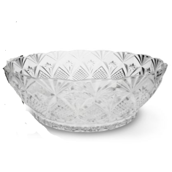 TIGELA VIDRO REDONDA 2350ML FLOR ORIENTE 23CM