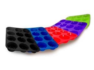 FORMA DE SILICONE COM 12 LUGARES/CUPCAKE