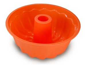 FORMA DE BOLO COM FURO - SILICONE 25X08CM