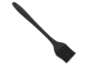PINCEL CULINARIO SILICONE PRETO 25X4,3CM