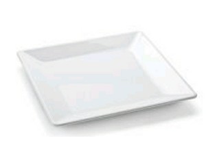 PRATO MELAMINA QUADRADO 21CM BRANCO