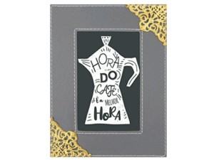 PORTA RETRATO COURO SINTETICO 15CM X 20CM
