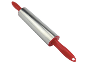 ROLO MASSA INOX 38CM CABO-COLOR