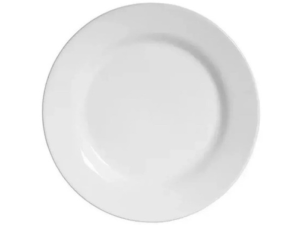 PRATO MELAMINA 25CM RASO BRANCO