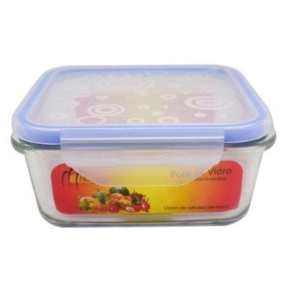 POTE VIDRO HERMETICO QUADRADO 760ML