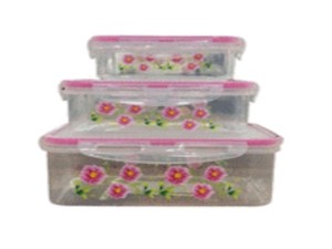 JOGO 3 POTE PLASTICO RETANGULAR DECOR