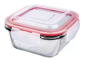 POTE VIDRO HERMETICO QUADRADO 800ML