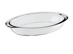ASSADEIRA VIDRO BOROSILICATO 900ML - 23,5*20,4*4,1cm