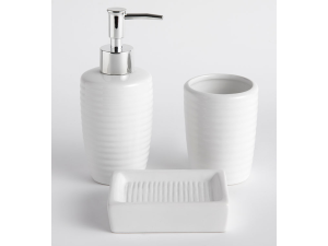 KIT 03 BANHEIRO CERAMICA BRANCO AROMA