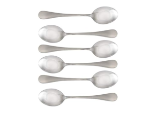 KIT 06 COLHERES SOBREMESA INOX GARBO 15CM