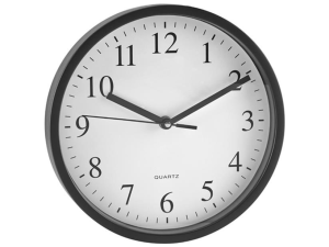 RELOGIO PAREDE 38CM REDONDO BRANCO/PRETO