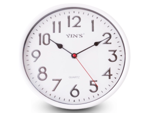 RELOGIO PAREDE 38CM REDONDO BRANCO/PRETO