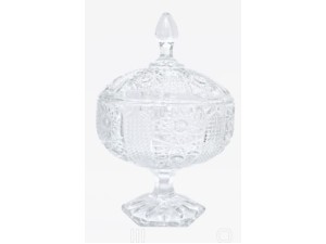 BOMBONIERE VIDRO 16X24CM C/PÉ