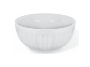 CUMBUCA CERAMICA 190ML CANELADA BRANCA