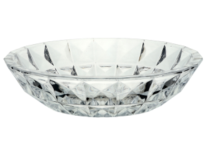 CENTRO MESA CRISTAL AQUAMARINE 32CM S/PÉ