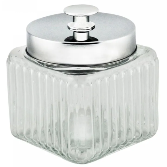 POTE VIDRO VEGAS 0,8L TAMPA-ALUMINIO