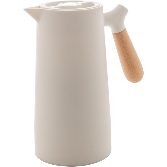 GARRAFA TERMICA WOOD 1,0L BRANCA