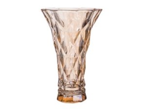 VASO VIDRO 20CM AMBAR DIAMOND