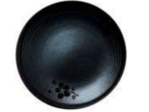 PRATO MELAMINA 25,4CM PRETO RASO