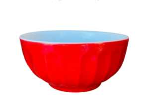 CUMBUCA CERAMICA 480ML CANELADA VERMELHA
