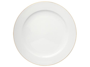 PRATO PORCELANA 27CM RASO BORDA-OURO