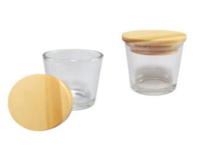 POTE VIDRO  60ML TAMPA-BAMBU