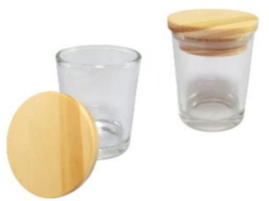 POTE VIDRO 120ML TAMPA-BAMBU