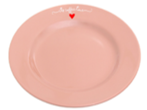 PRATO PORCELANA 20CM LAMOUR ROSA