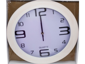 RELOGIO PAREDE 34CM REDONDO PRETO OU BRANCO