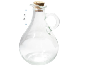 AZEITEIRO/VINAGREIRO VIDRO 350ML BOJUDO 14CM
