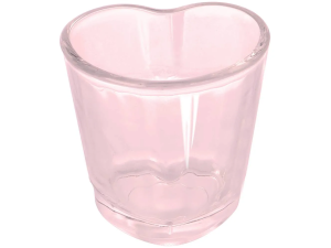 JOGO 6 COPO VIDRO 45ML SHOT/DOSE ROSA-CORACAO