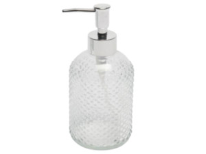 PORTA SABONETE LIQ VIDRO 19CM CLEAR