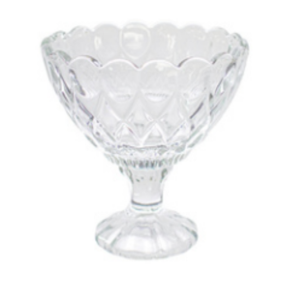 JOGO 3 TACA VIDRO 180ML SOBREMESA C/PÉ