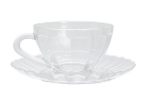 JOGO 6 XICARA VIDRO 200ML C/PIRES