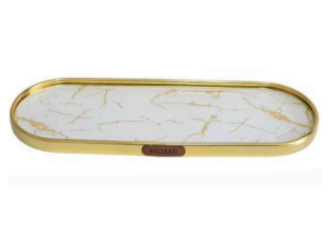 BANDEJA ESPELHO OVAL 30X10CM RAJADA