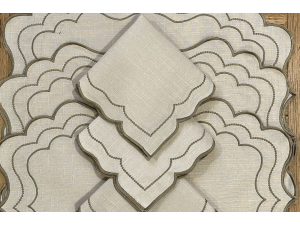 KIT 12pc 6- AMERIC + 6-GUARD 38CM BORDADO OVAL