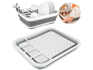 ESCORREDOR PRATO SILICONE/PLASTICO 30X36CM