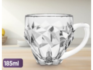 XICARA VIDRO 185ML DIAMOND S/PIRES