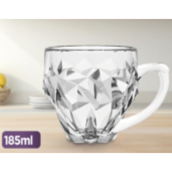 XICARA VIDRO 185ML DIAMOND S/PIRES