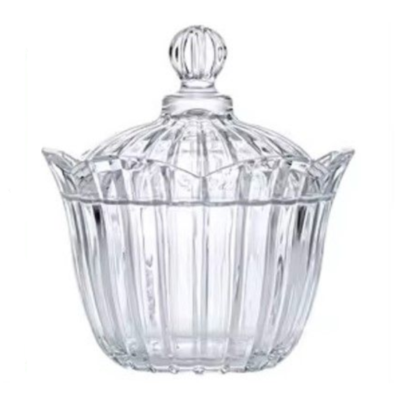 BOMBONIERE VIDRO 800ML MILANO 15X17CM