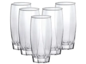 JOGO 6 COPO VIDRO 370ML SEXTAVADO OVAL