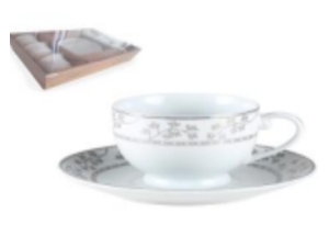 JOGO 6 XICARA CERAMICA180ML PUNE C/PIRES