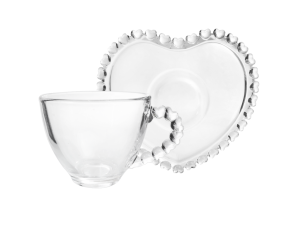 XICARA VIDRO 80ML CORACAO C/PIRES