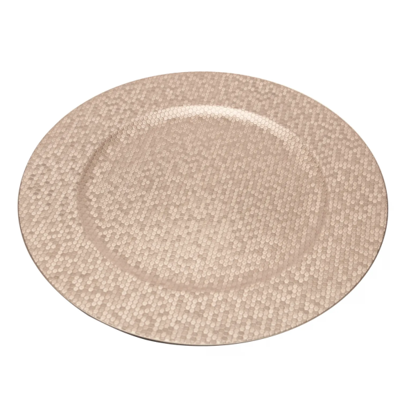 SOUSPLAT PLASTICO 33CM SHINE CHAMPAGNE