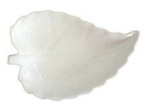 PETISQUEIRA PORCELANA 23X14CM FOLHA