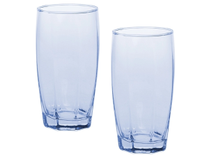 JOGO 6 COPO VIDRO 370ML SEXTAV AZUL